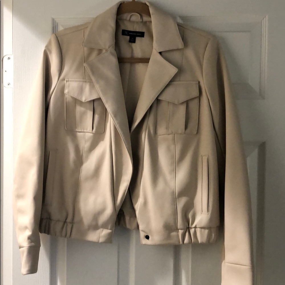 INC Faux leather jacket